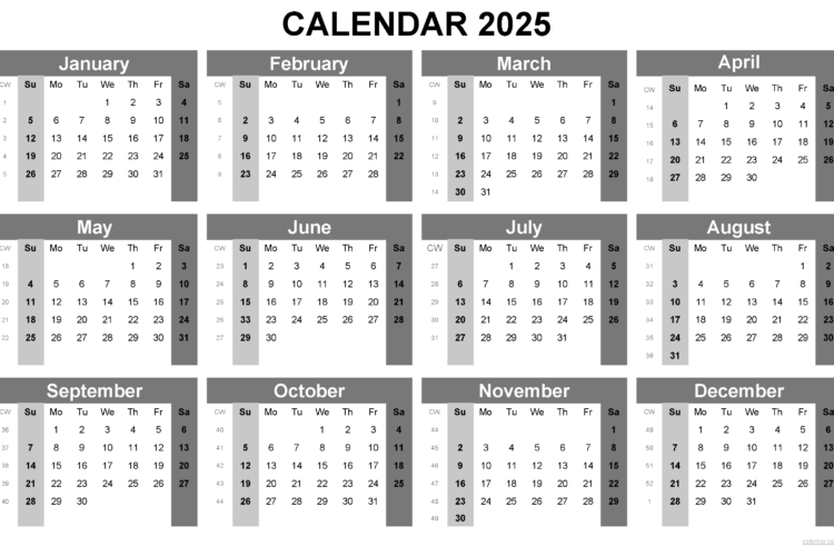 2025 Calendar